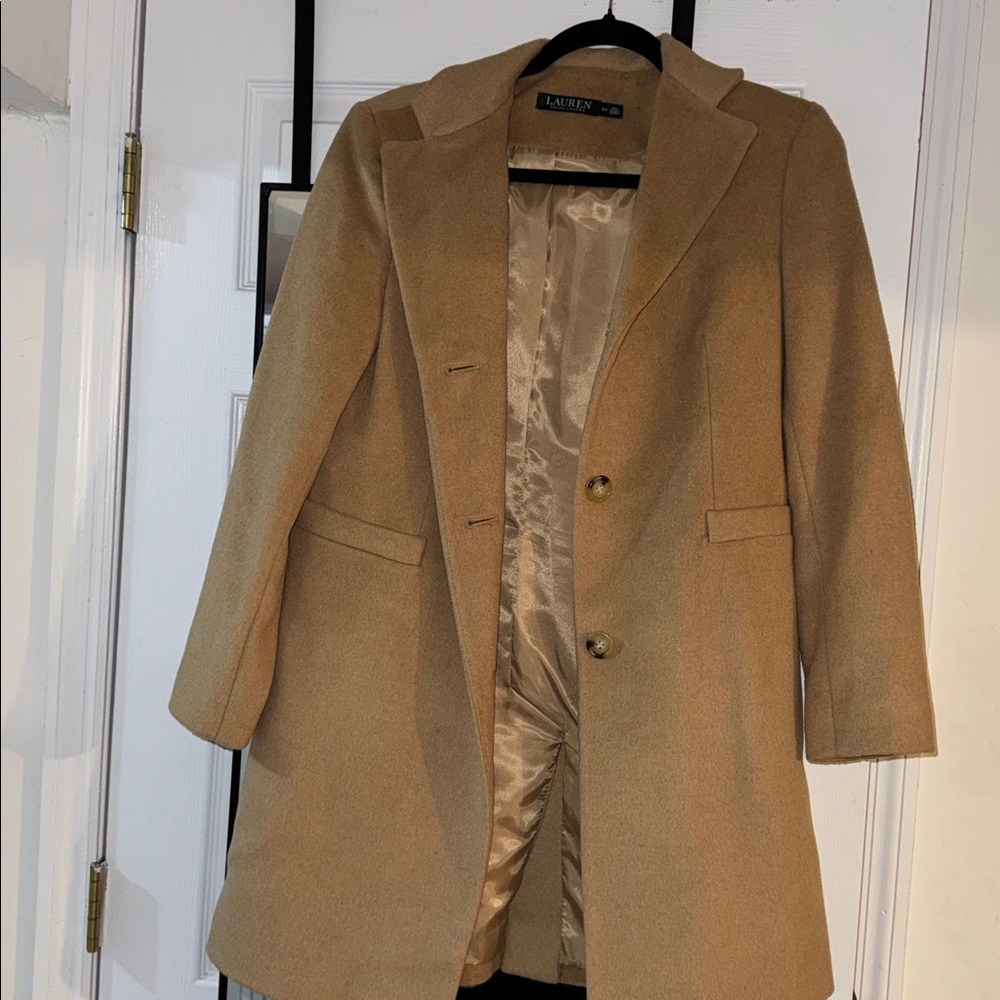 Womens Ralph Lauren Tan Coat size 6P